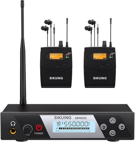 Wireless in Ear Monitor System,Professional IEM with 4 Bodypack Receivers & Monitor Earphones,100 Selectable UHF Frequencies,250ft Range,Clear Audio for Musicians,Singers,Live Bands,Stage in Kuwait