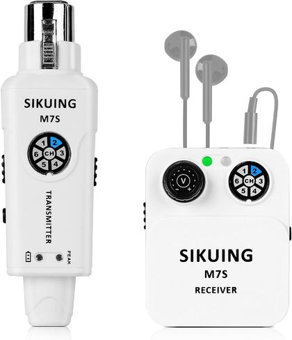 2.4G Wireless in Ear Monitor System with Beltpack Transmitter， Studio-Grade Stereo Sound， 164ft Range，Low-Latency Monitoring，Auto-Pairing IEM for Live Performance. in Kuwait