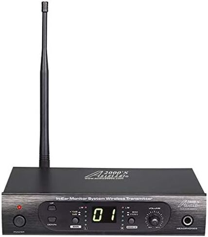 AUDIO 2000'S S6308 UHF Wireless in-Ear Monitor System with 100 Selectable Frequencies, One Wireless Receiver, One Wireless Transmitter, and a PVC Carrying Case in Kuwait