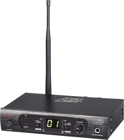 AUDIO 2000'S S6308 UHF Wireless in-Ear Monitor System with 100 Selectable Frequencies, One Wireless Receiver, One Wireless Transmitter, and a PVC Carrying Case in Kuwait
