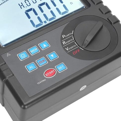 Earthing Resistance Tester with LCD Display for Precise Measurements in Electrical Work. Blue in Kuwait