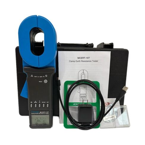 Digital Clamp Ground Resistance Tester Earth Resistance Tester with Current Range 0.000mA~40.0A Data Storage 999 Groups Resistance Measurement Range 0.010Ω~1500Ω Clamp Jaw Size 65mm×32mm in Kuwait