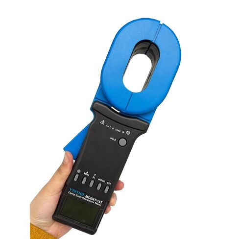 Digital Clamp Ground Resistance Tester Earth Resistance Tester with Current Range 0.000mA~40.0A Data Storage 999 Groups Resistance Measurement Range 0.010Ω~1500Ω Clamp Jaw Size 65mm×32mm in Kuwait