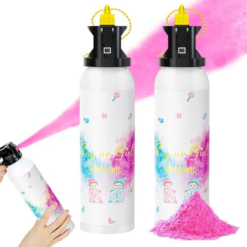 SRG Gender Reveal Fire Extinguisher Color Blaster | 2 Packs Baby Boy Blue Gender Reveal Extinguisher Smoke | Spray for Gender Reveal Decorations & Ideas（Blue） in Saudi Arabia