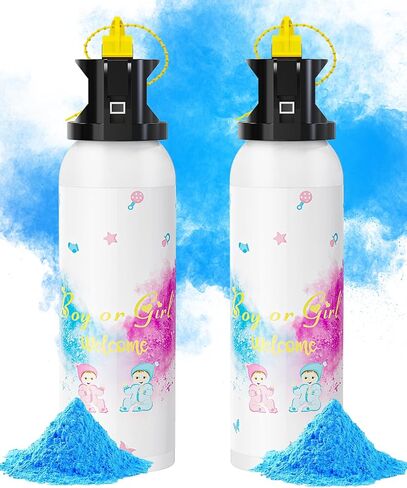 SRG Gender Reveal Fire Extinguisher Color Blaster | 2 Packs Baby Boy Blue Gender Reveal Extinguisher Smoke | Spray for Gender Reveal Decorations & Ideas（Blue） in Saudi Arabia