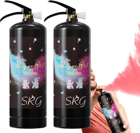SRG Gender Reveal Fire Extinguisher Color Blaster | 2 Packs Baby Boy Blue Gender Reveal Extinguisher Smoke | Spray for Gender Reveal Decorations & Ideas（Blue） in Saudi Arabia
