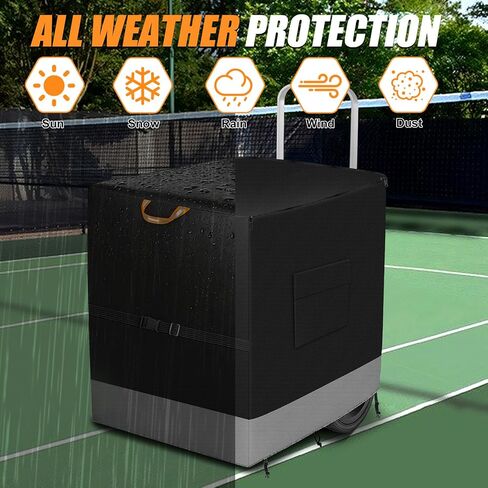 Tennis Ball Machines Cover, Heavy Duty Waterproof 600D Tennis Ball Launcher Cover Fits Most Tennis Tutor Machines, 21.6" Lx17.7 Wx29.5 H in Kuwait