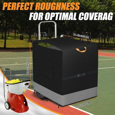 Tennis Ball Machines Cover, Heavy Duty Waterproof 600D Tennis Ball Launcher Cover Fits Most Tennis Tutor Machines, 21.6" Lx17.7 Wx29.5 H in Kuwait