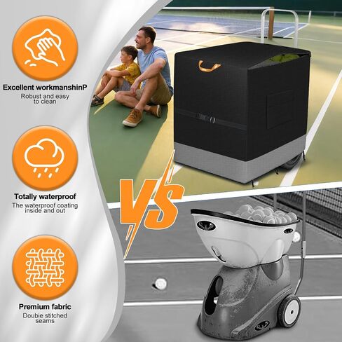 Tennis Ball Machines Cover, Heavy Duty Waterproof 600D Tennis Ball Launcher Cover Fits Most Tennis Tutor Machines, 21.6" Lx17.7 Wx29.5 H in Kuwait