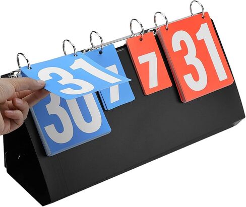 Scoreboard,Tennis Score Keeper for Net,Flip Scoreboard 4-Digit Sports Competition Scoreboard Pages Flipping Sports Competition Scoreboard for Table Tennis, Basketball, Badminton,Volleyball in Kuwait