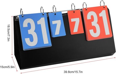 Scoreboard,Tennis Score Keeper for Net,Flip Scoreboard 4-Digit Sports Competition Scoreboard Pages Flipping Sports Competition Scoreboard for Table Tennis, Basketball, Badminton,Volleyball in Kuwait