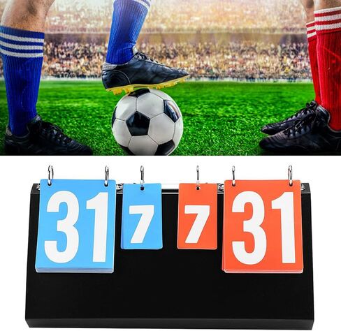 Scoreboard,Tennis Score Keeper for Net,Flip Scoreboard 4-Digit Sports Competition Scoreboard Pages Flipping Sports Competition Scoreboard for Table Tennis, Basketball, Badminton,Volleyball in Kuwait