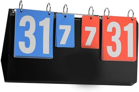 Scoreboard,Tennis Score Keeper for Net,Flip Scoreboard 4-Digit Sports Competition Scoreboard Pages Flipping Sports Competition Scoreboard for Table Tennis, Basketball, Badminton,Volleyball in Kuwait