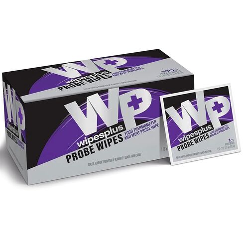 مناديل مسبار ميزان الحرارة من WIPESPLUS - 70% مناديل كحول الأيزوبروبيل مغلفة بشكل فردي للمطبخ المنزلي والمطاعم - صندوق عدد 100 in Kuwait