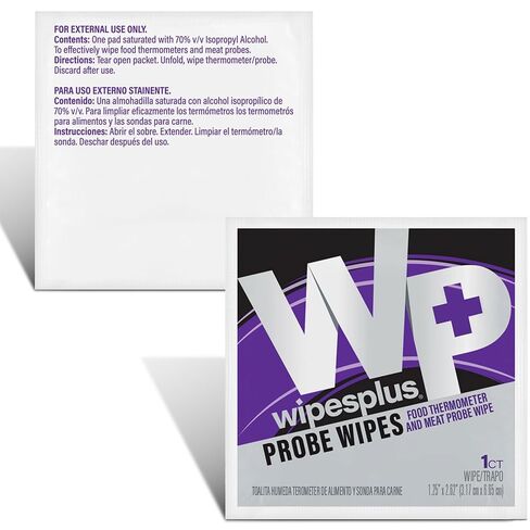 مناديل مسبار ميزان الحرارة من WIPESPLUS - 70% مناديل كحول الأيزوبروبيل مغلفة بشكل فردي للمطبخ المنزلي والمطاعم - صندوق عدد 100 in Kuwait