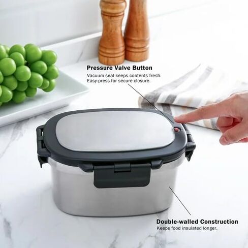 33 oz Insulated 2-Piece Stainless Steel Lunch Box Food Storage Container with Lid in Kuwait