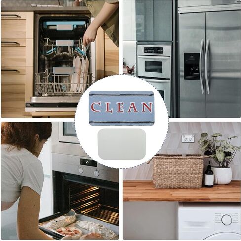 Dishwasher Clean Sign Magnetic Indicator Bright Font Hint and Flip State Transition, PVC Magnet for Kitchen Decor and Home Use, Dishwasher and Toaster Cleaning Status Display in Kuwait