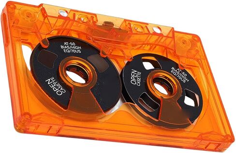 Type I AT 50 Double Sided Metal Cassette Tape 50 Minute Recording Transparent Case Included Labeling Paper Analog Recording Compatible with Vintage Tape Decks in Kuwait