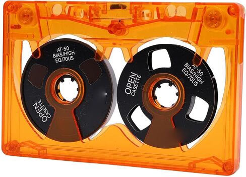 Type I AT 50 Double Sided Metal Cassette Tape 50 Minute Recording Transparent Case Included Labeling Paper Analog Recording Compatible with Vintage Tape Decks in Kuwait