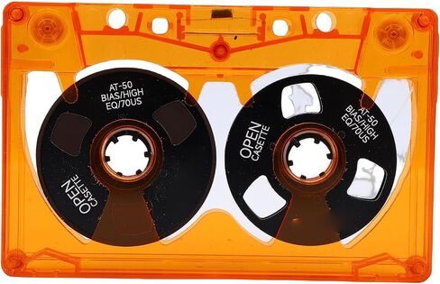 Type I AT 50 Double Sided Metal Cassette Tape 50 Minute Recording Transparent Case Included Labeling Paper Analog Recording Compatible with Vintage Tape Decks in Kuwait