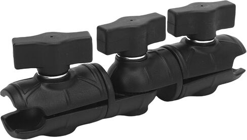 Double Socket Arm for 1 Inch Ball Components Robust Nylon Black for Cars Motorcycles Engineering Equipment in Kuwait