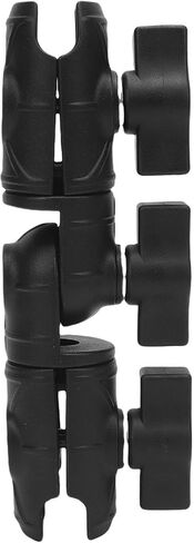 Double Socket Arm for 1 Inch Ball Components Robust Nylon Black for Cars Motorcycles Engineering Equipment in Kuwait