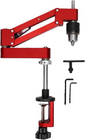 Haofy Tapping Arm Tapping Support Arm Bracket Cantilever Heavy Duty Aluminum Alloy Adjustable Rotating Locking Bracket with Sturdy Metal Frame and 1.5-10mm Chuck for Hand in Kuwait