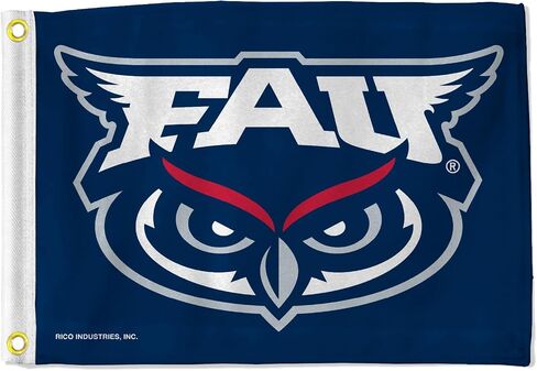 Rico Industries NCAA Florida Atlantic Owls Primary Logo Blue 12" x 18" Utility Flag - Double Sided - Great for Boat/Golf Cart/Home ect. in Kuwait