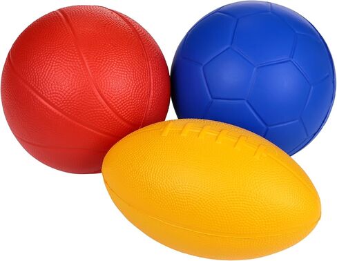 Voyager Sonic the Hedgehog Foam Ball Set for Kids, Includes Sonic Soccer Ball Tails Football Knuckles Basketball, Soft Indoor Outdoor Sports Play Balls with Extra Grip (3 Pack) in Kuwait