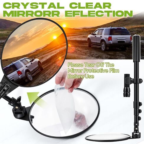 8 Inch Under Vehicle Inspection Mirrors, 17"-49" (43-124cm) Telescopic Under Vehicle Inspection Mirror with Flashlight and Storage Bag, for Security Check on Cars, Trucks and Equipment in Kuwait