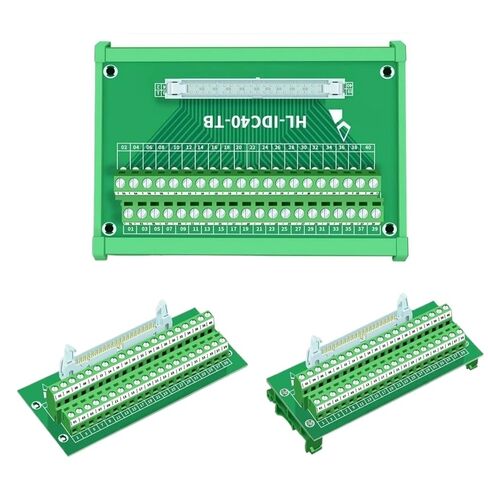 Terminal Block for PLC IDC40 Male to 40P Terminal Block Breakout Board PLC Relay Adapter DIN Rail Mounting 2row C45 35mm(HL-IDC40-Mini) in Kuwait