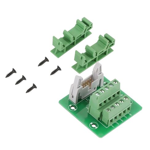 كتلة طرفية لـ PLC IDC10P 10Pin رأس ذكر لوحة القطع موصل كتلة طرفية واجهة PLC مع قوس (5 قطعة) in Kuwait