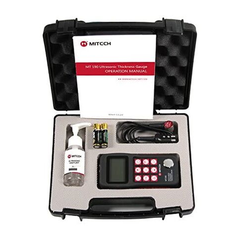 MT190 متعدد الأوضاع من خلال قياس سمك الطلاء بالموجات فوق الصوتية P-E/E-E | صدى نبضي (غير مطلي) 0.65-600 ملم وصدى صدى (مغلف) 3-60 ملم لقياس سمك دقيق in Kuwait