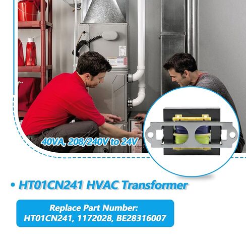 محول HT01CN241 208 240 24 فولت مناسب للناقل باين تيمبستار ICP Arcoaire Heil فرن 40VA HVAC محول استبدال 1172028 BE28316007 in Kuwait