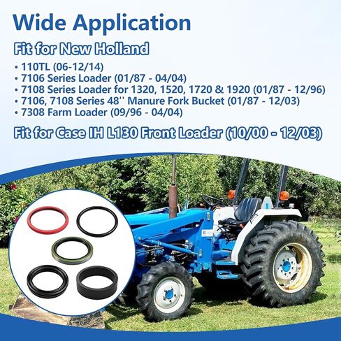 87311845 Bucket Lift Cylinder Hydraulic Seal Kit Replace 9600669 | Fit for Ford New Holland 110TL 7106 7108 7308 Case IH L130 Front End & Farm Loaders in Kuwait