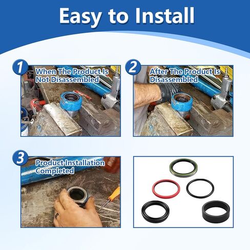 87311845 Bucket Lift Cylinder Hydraulic Seal Kit Replace 9600669 | Fit for Ford New Holland 110TL 7106 7108 7308 Case IH L130 Front End & Farm Loaders in Kuwait