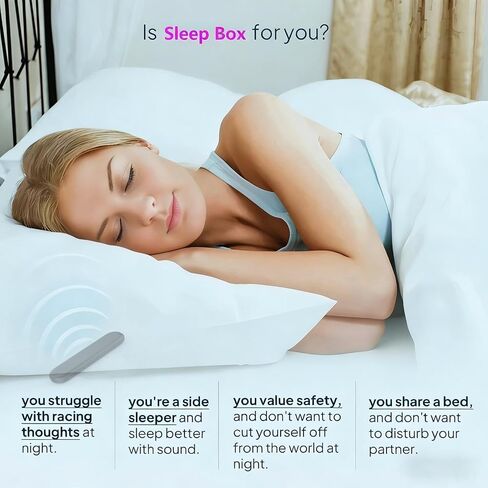 Private Mini Under Pillow Speaker Bluetooth for Sleeping, Portable Bone Conduction Technology with Volume Control/TF Function, Wireless White Noise/Sleep Aid (Black) in Kuwait