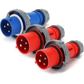 1 PC red 16A 32A Industrial Plug and Socket IP67 Connector Exposed and Concealed Docking Conversion(LX 1132-3 core 16A) in Kuwait