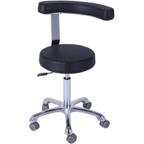 Stool Height Adjustable Rolling Stool with Wheels and Backrest Heavy Duty Dentist Chair for Dental Lab Salon Home in Kuwait