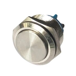 Push Button Switch with Screw Terminal 22mm 1NO Metal Not Fixed Silver Contact No Welding Flat High Ball Head, 1pcs(High Face No Welding) in Saudi Arabia