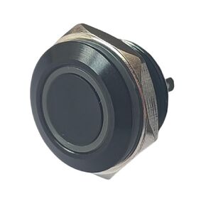 Push Button Switch 16mm Metal Switch Ring Logo IP65 LED 3-6V/12-24V Momentary No Fixed Light Touch 1NC L=11.5mm, 1pcs(Red Ring,16MM_MOM_12-24V) in Saudi Arabia