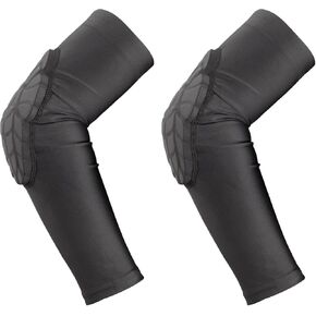 1 Pair Padded Elbow Sleeve for Youngsters, Compression Arm Sleeve with EVA Pad, Protective Gear for Basketball, Football, Volleyball, Biking in Kuwait
