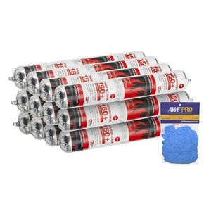 RectorSeal Metacaulk 150+ مانع تسرب الحريق - 20.2 أونصة، ذو أساس مائي، مطاطي، مانع تسرب مقاوم للحريق للمفاصل والاختراقات وختم الدخان الصوتي - حزمة من 12 قطعة مع قفازات AWF PRO in Kuwait