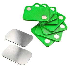 Magnetic Precision Shims for Woodworking — Table Saw, Router & Drill Press Setup Tool, 1/16" to 1-1/8" Spacing Increments, High-Visibility Green, 2 Metal + 8 Dual-Magnet Shims in Kuwait