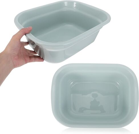Operitacx Rectangular Dishpan Wash Tub: Plastic Wash Basin for Washing Limbs and Carrying Liquid - Face Cleansing Bowl for Hospitals, Nursing Homes Blue in Saudi Arabia