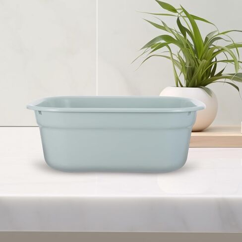 Operitacx Rectangular Dishpan Wash Tub: Plastic Wash Basin for Washing Limbs and Carrying Liquid - Face Cleansing Bowl for Hospitals, Nursing Homes Blue in Saudi Arabia
