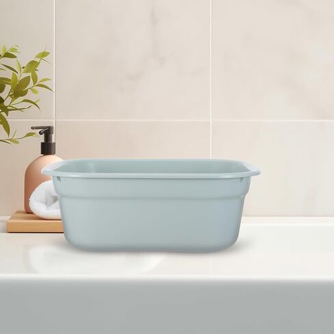 Operitacx Rectangular Dishpan Wash Tub: Plastic Wash Basin for Washing Limbs and Carrying Liquid - Face Cleansing Bowl for Hospitals, Nursing Homes Blue in Saudi Arabia
