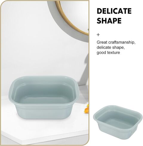 Operitacx Rectangular Dishpan Wash Tub: Plastic Wash Basin for Washing Limbs and Carrying Liquid - Face Cleansing Bowl for Hospitals, Nursing Homes Blue in Saudi Arabia
