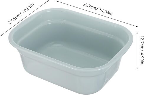 Operitacx Rectangular Dishpan Wash Tub: Plastic Wash Basin for Washing Limbs and Carrying Liquid - Face Cleansing Bowl for Hospitals, Nursing Homes Blue in Saudi Arabia