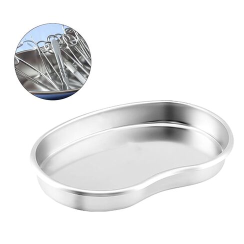 Stainless Steel Tray Kidney Bowl Kidney Shaped Basin Reusable Metal Dish S in Kuwait
